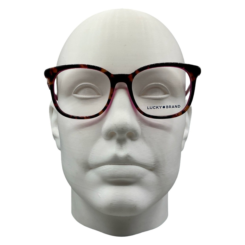 Lucky Brand VLBD234 Pink Havana Eyeglasses Frames 52-17-140 Square Tortoise NEW